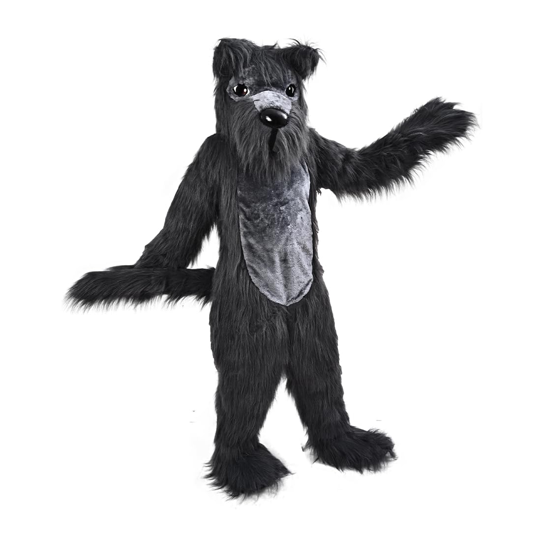 Black Dog Mascot Costume Funny Cartoon Fancy Dress