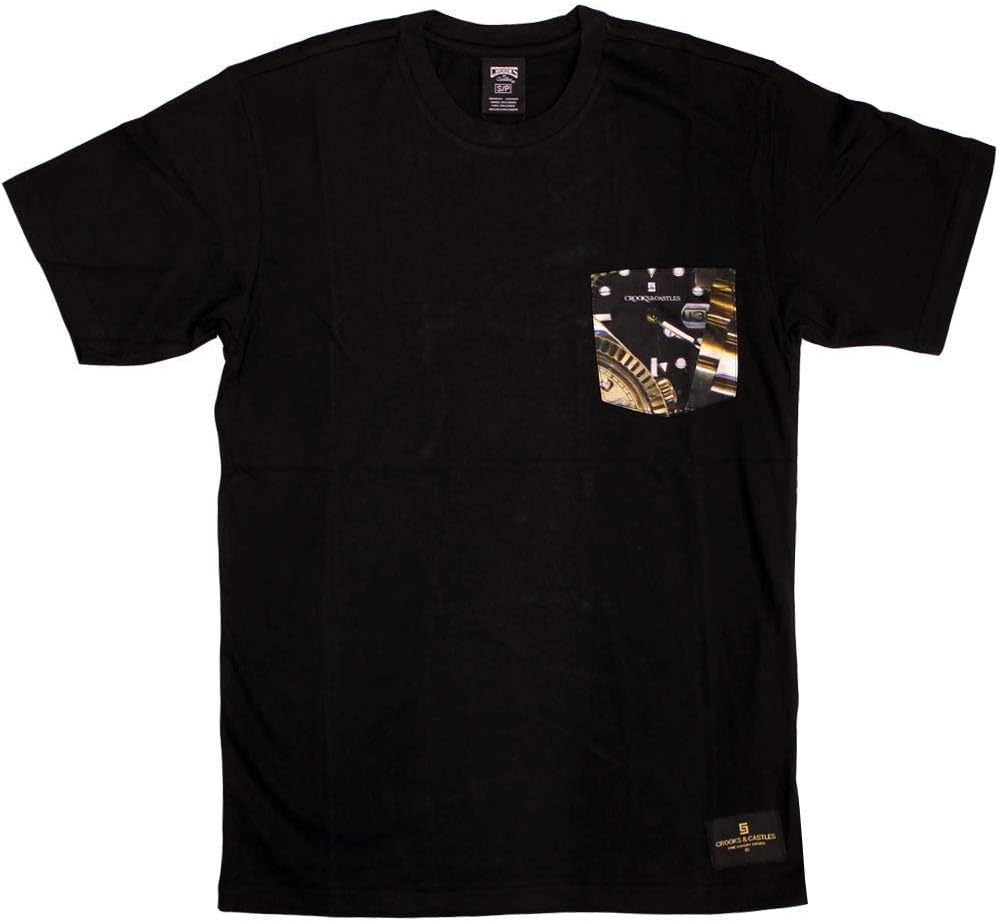 Crooks & Castles Timepiece Pocket T-Shirt Black