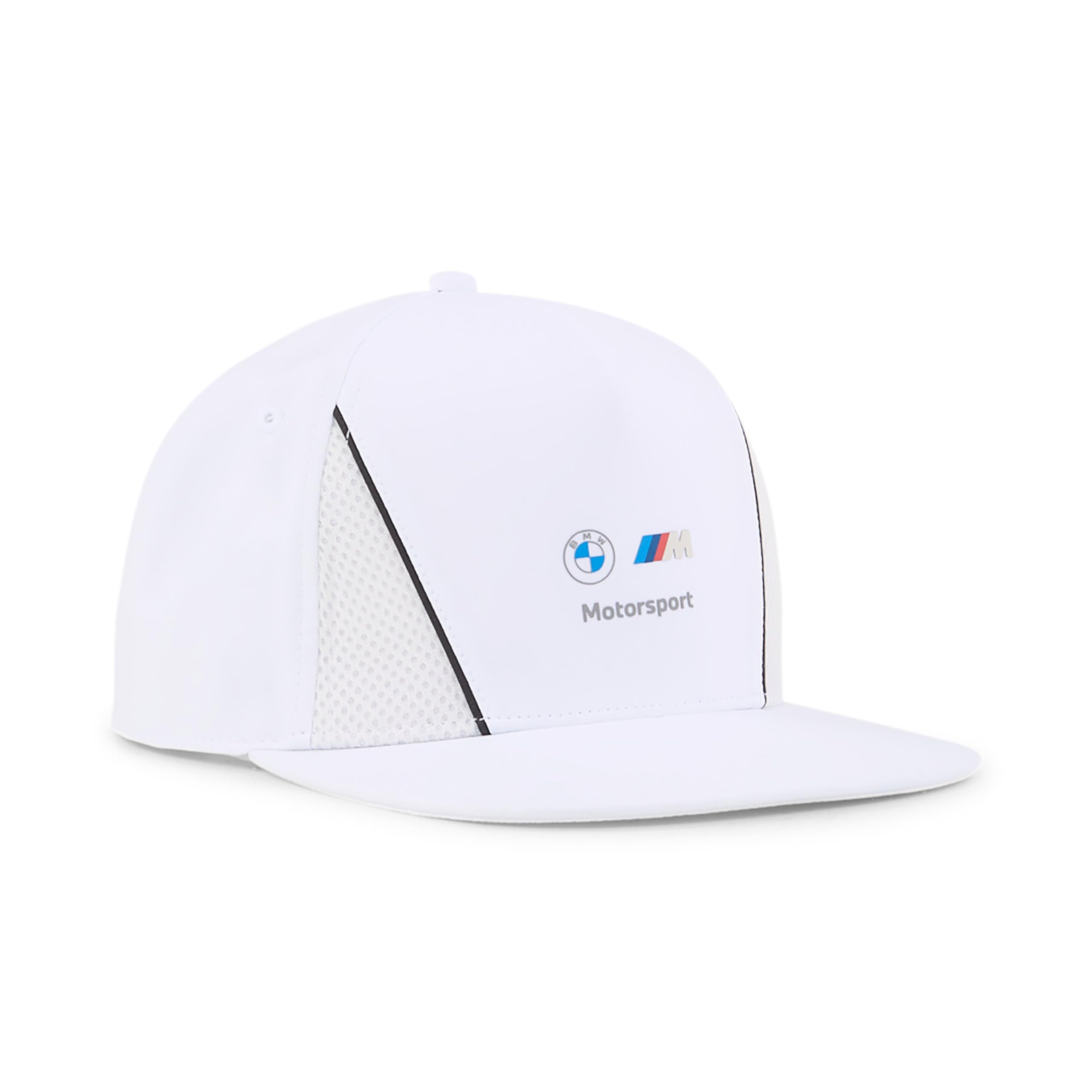 Bmw Unisex White Genuine M Motorsport Flat Brim Cap Hat Flat Adjustable 80165B5d0f0