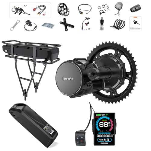 BAFANG Mittelmotor 36V 500W BBS02B Ebike Umbausatz mit VD618 Display, G340 Mittlerer Antriebsmotor für BB68-73mm Mountainbike Rennrad Pendlerfahrrad 2025 Neueste CAN-Protokoll