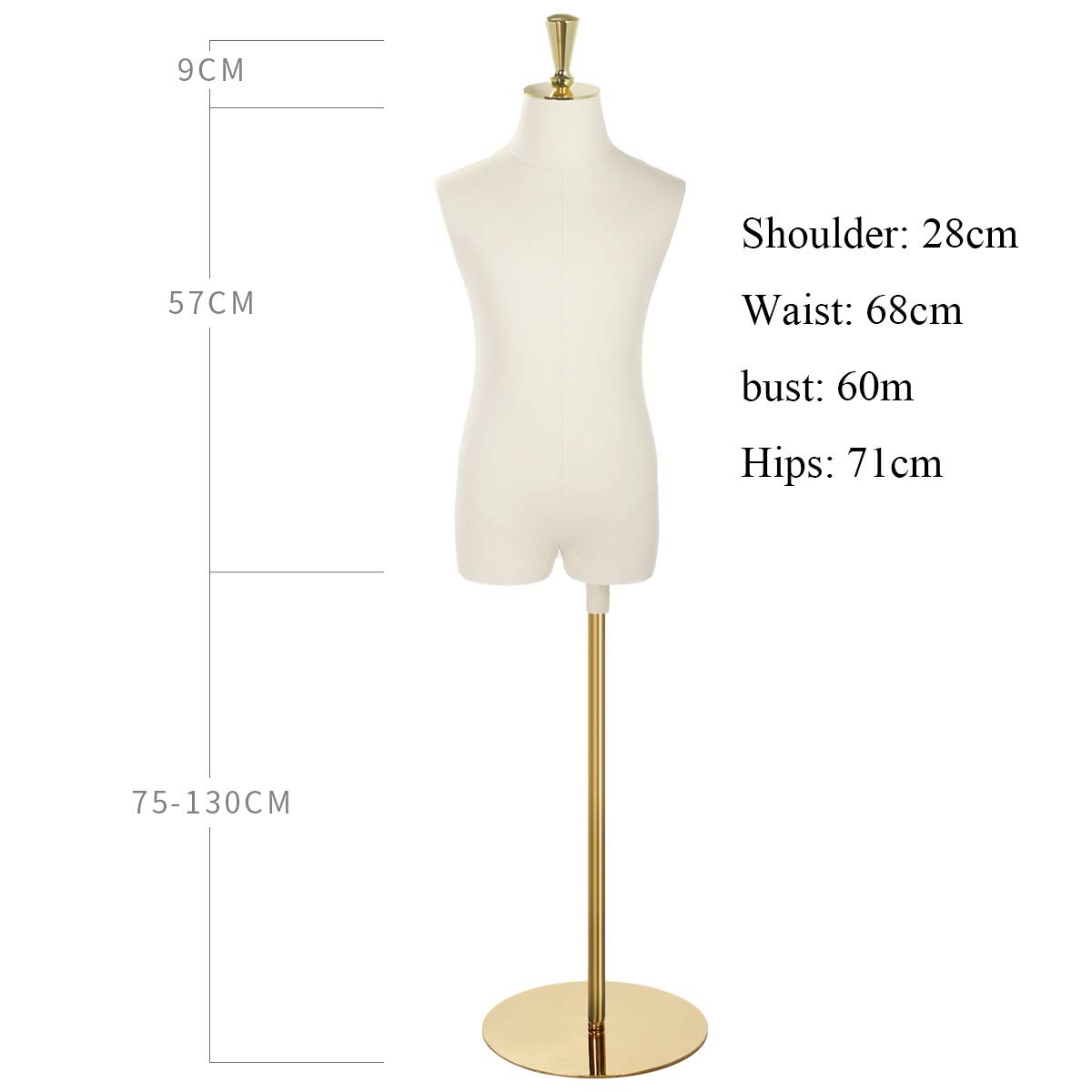 Maniqui Costura Ajustable Sasters Dummy Children Mannequin Metal Mapas Maniquí Femenino de Costura (Size : A(Large))