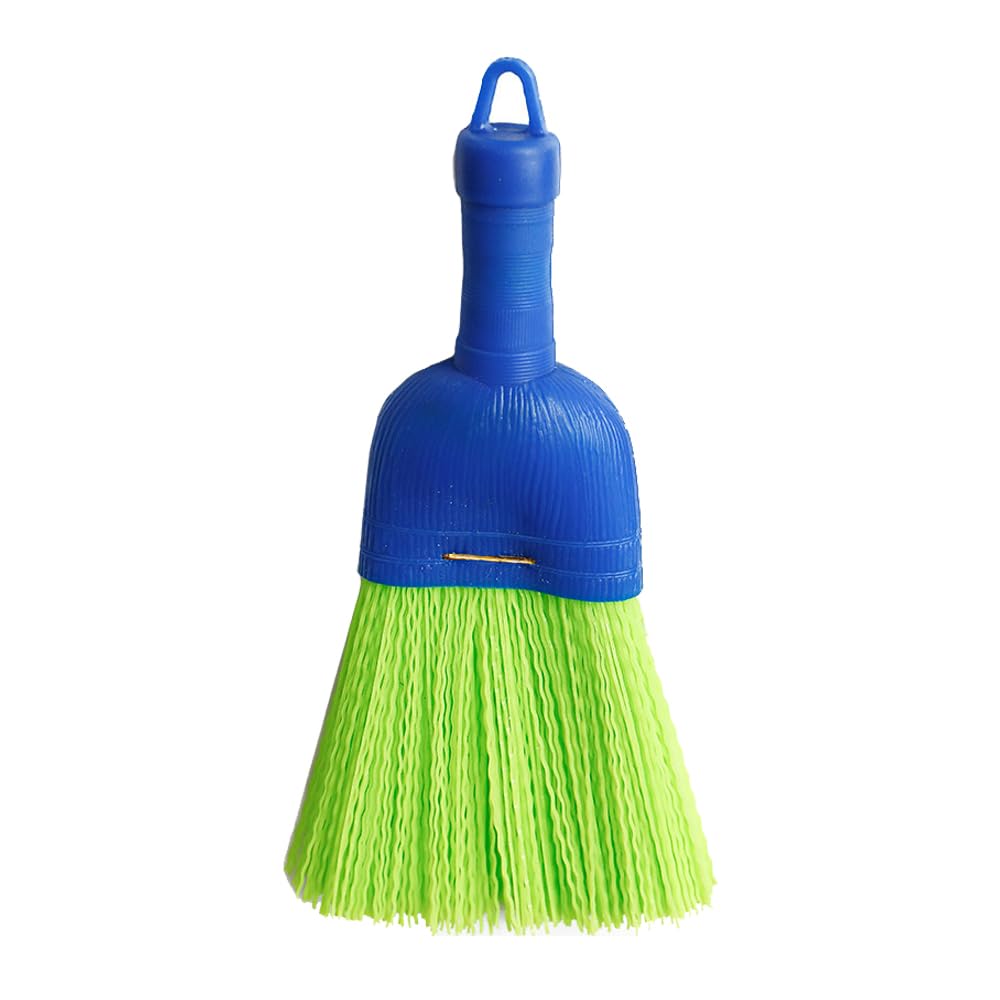 Escoba batidora de mano, escoba de mano de fibra de poliéster para exteriores, con agujero para colgar, para limpiar porches interiores, suelos, cubiertas, calzadas, polvo de suciedad (1