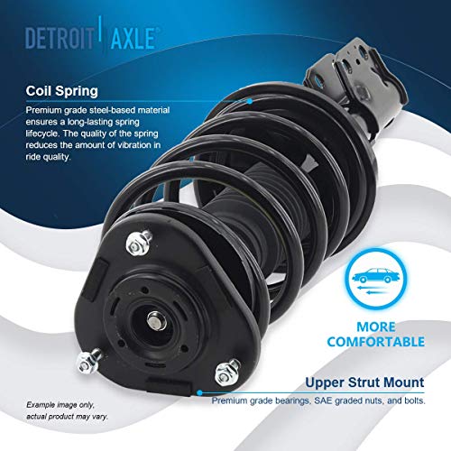 Image of Detroit Axle - 2 Front Struts for 2003-2008 Toyota Matrix Pontiac Vibe Complete Struts with Coil Spring 2004 2005 2006 2007 Replacement Quick Install Ready Strut Shock Assembly