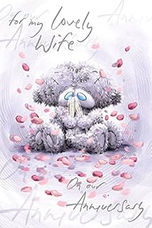 Me To You Bear Lovely Wife Anniversary Card, 153mm x 230mm / 6 inch x 9 inch.