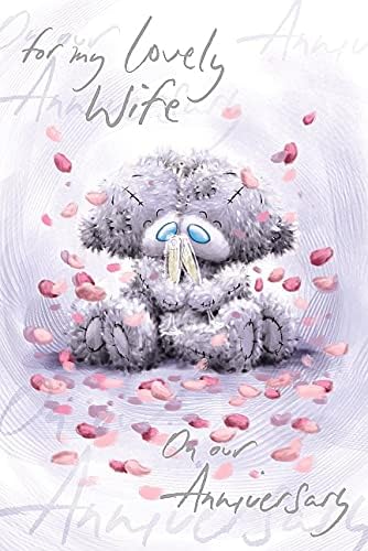 Me To You Bear Lovely Wife Anniversary Card, 153mm x 230mm / 6 inch x 9 inch.