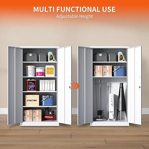 Image of Metal Storage Cabinet for Garage, Tool Cabinet, Utility Cabinet