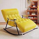 【Mobilisable et polyvalent】Ce fauteuil à bascule de terrasse est agile et facile à déplacer. Il convient à de nombreuses occasions, comme le salon, la chambre, la piscine ou le bureau. Vous pouvez y prendre un café ou lire un livre.