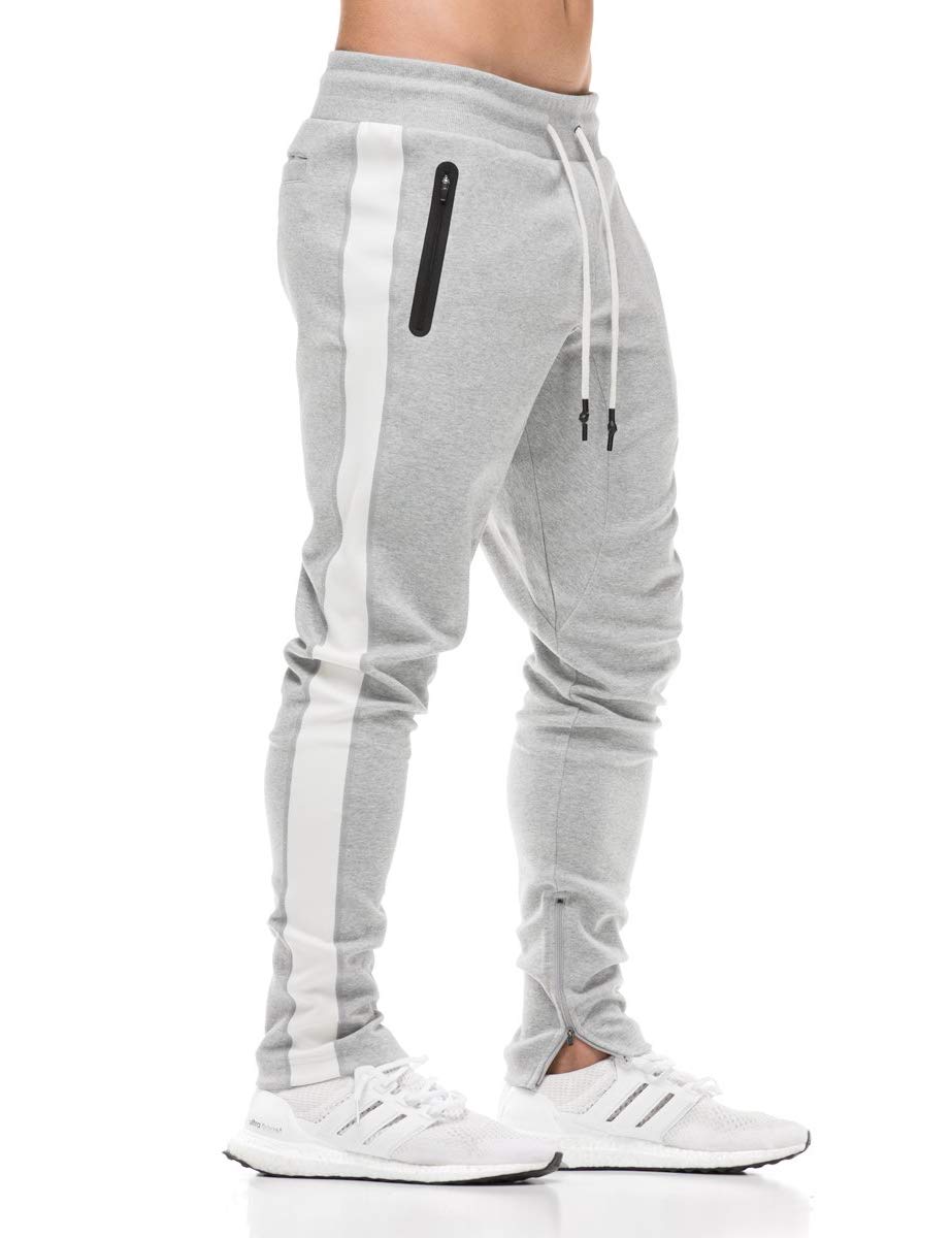 FLYFIREFLY Men's Gym Sport Jogger Pants Bodybuilding Workout Running Jogger Tapered Sweatpants