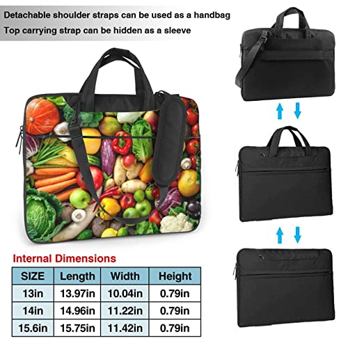 Bolso para laptop con diseño frutas frescas, para portátiles 13-15.6" miniatura 3