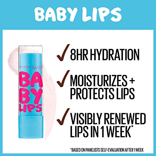 Maybelline Baby Lips Moisturizing Lip Balm , Cherry Me 0.15 oz (Pack of 4)