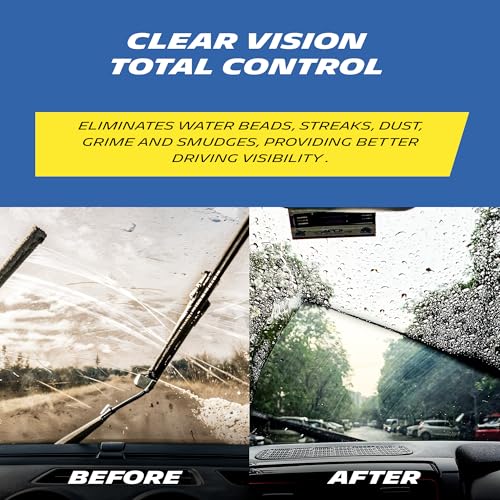 Image of MICHELIN Flat Wiper Blade for Cars | Aerodynamic Windshield Wiper with Graphite & Teflon Coated Natural Rubber, High-Carbon Steel Strip | Tested in USA for 500,000 Wipes (2, 24 Inch - 18 Inch)
