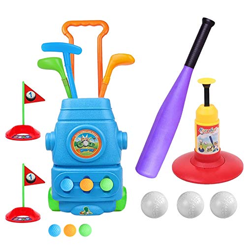 HanShe Golf Toy,Baseball Toy,Kids Golf Set with 6 Balls,Baseball Set with 3 Balls,Golf for Kids,Baseball Toddler,Toddler Golf Set,Kids Golf,Kids Baseball,Outdoor Toy,Birthday Gift