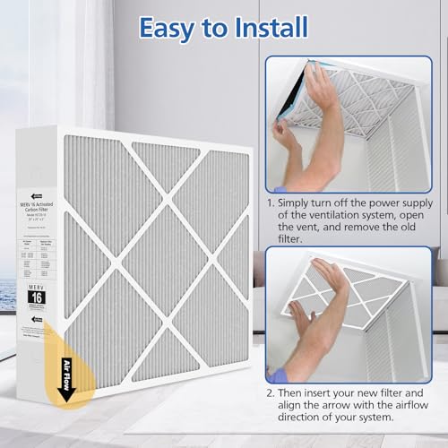 Image of 20x25x5 MERV 16 Air Filter Compatible with Lennox HCC20-28 HVAC System