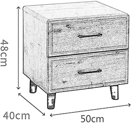 Table de chevet en bois 2 tiroirs armoire de rangement pour table d'appoint - 3