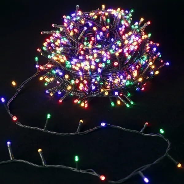 Blendend Guirnalda de luces solares RGB, 12 m, resistente al agua; ideal para decoraciones exteriores y crear ambientes festivos.