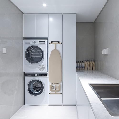 Miniatura 9 de Soporte para tabla de planchar para colgar en la pared, organizador de tabla de planchar, estante de pared para lavanderías, estante de