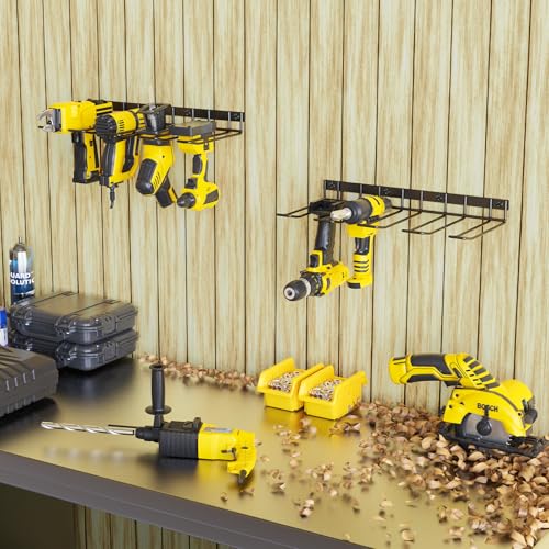 Yeabett Power Tool Storage - Wall Mounted Floating Shelf Rack for Cordless Drills - 4 Drill Holders 7 Yeabett Power Tool Storage - Wall Mounted Floating Shelf Rack for Cordless Drills - 4 Drill Holders - Image 7
