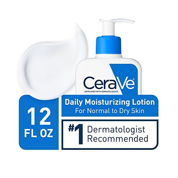 CeraVe-Daily-Moisturizing-Lotion-for-Dry-Skin-Body-Lotion-Facial-Moisturizer-with-Hyaluronic-Acid-and-Ceramides-12-Ounce CeraVe Daily Moisturizing Lotion for Dry Skin | Body Lotion & Face Moisturizer with Hyaluronic Acid and Ceramides | Daily Moisturizer | Fragrance Free | Oil-Free | 12 Ounce
