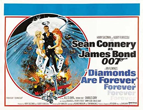 Amazon.co.jp: 映画ポスター 海外版 007/ダイヤモンドは永遠に (28 cm