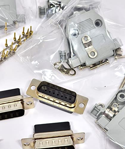 Kit 4 juegos Conector DB15 Macho con Capuchones y Pines miniatura 3