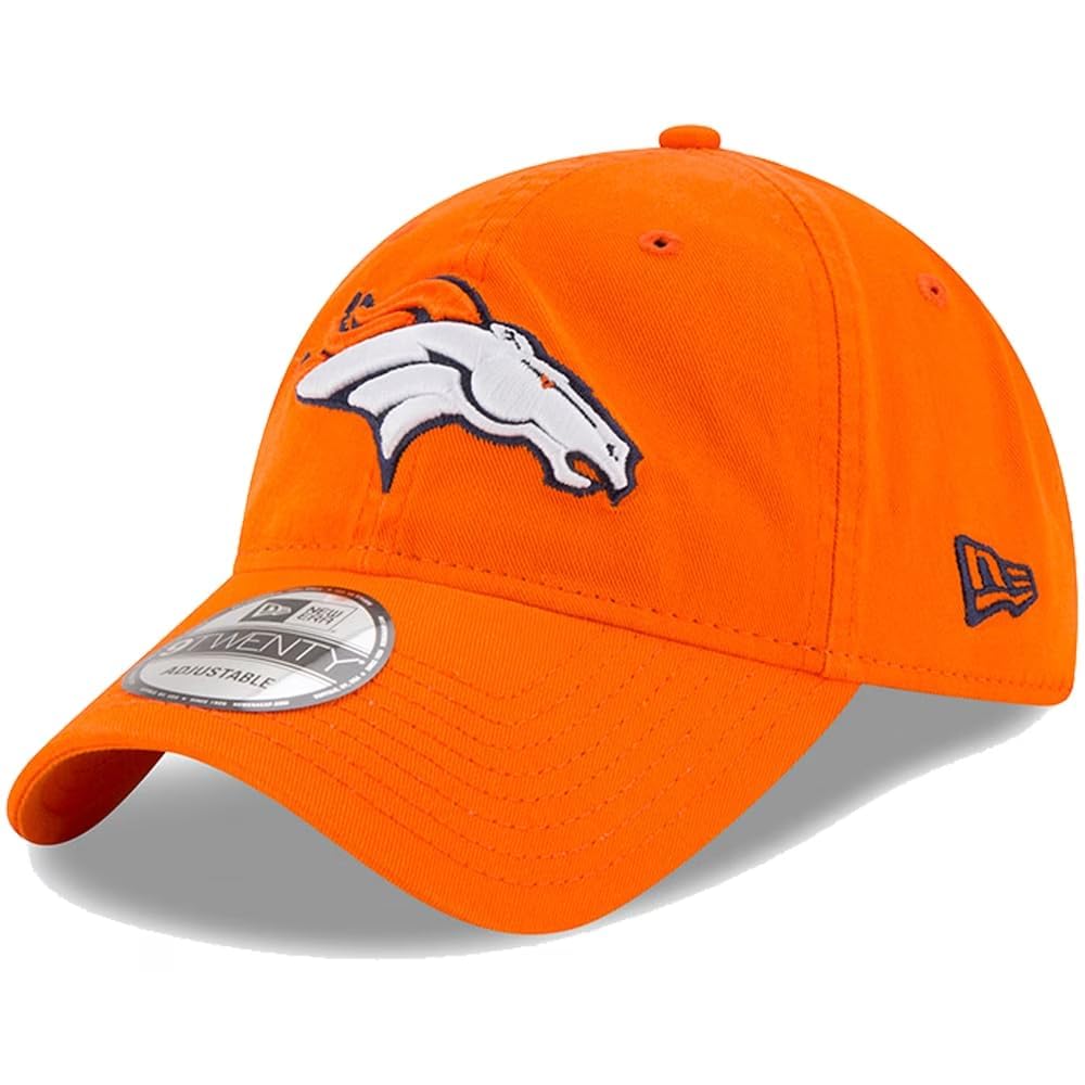 New Era NFL Core Classic 9TWENTY Team Color Adjustable Hat Cap One Size Fits All, Denver Broncos Orange, One size — image 1