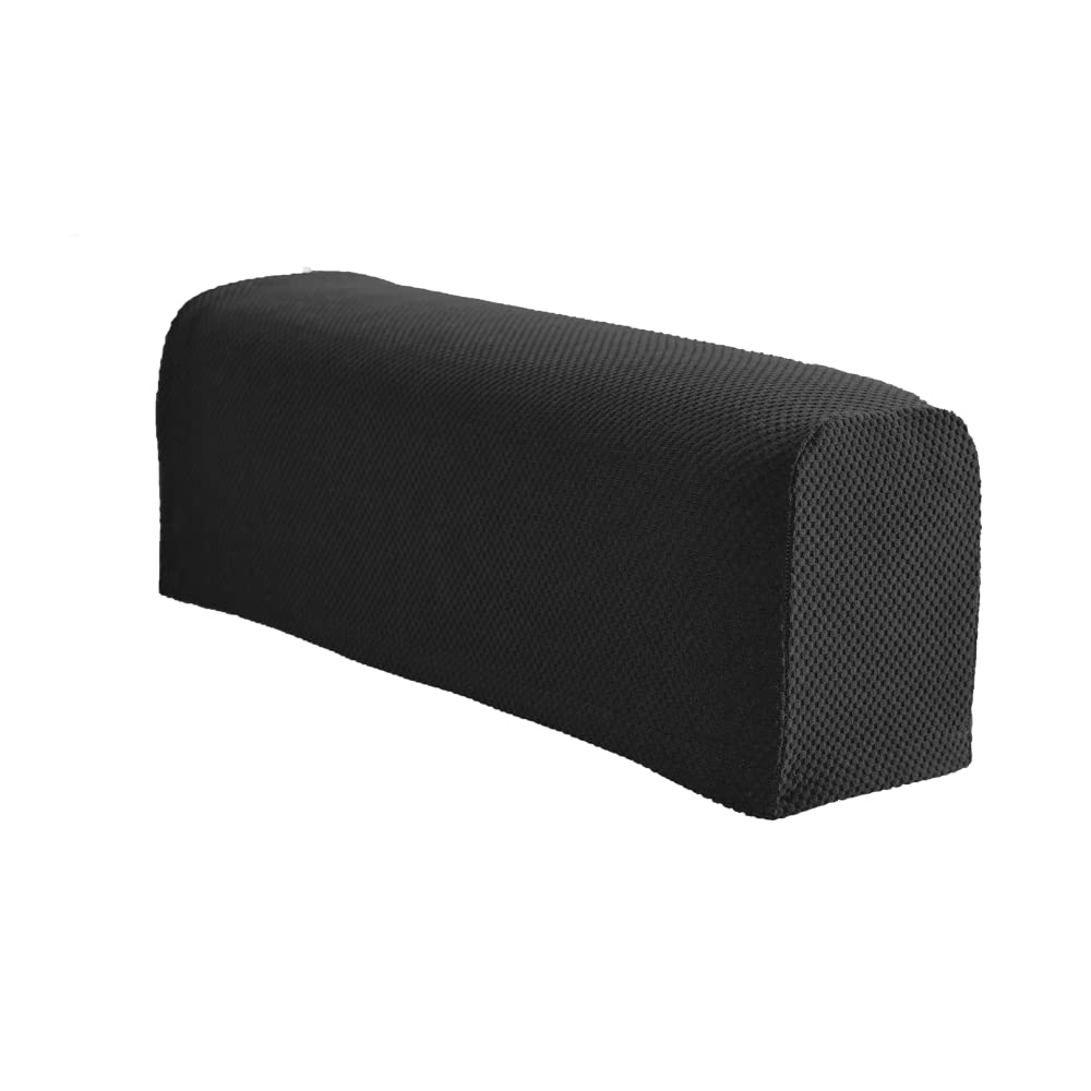 easylife lifestyle solutions Stretch Armrest Covers | Slip Easily Over Arms of Most Chairs and Sofas| Rearm your Furniture Cheaply |From 61x25.5cm | Set of 2 in Black