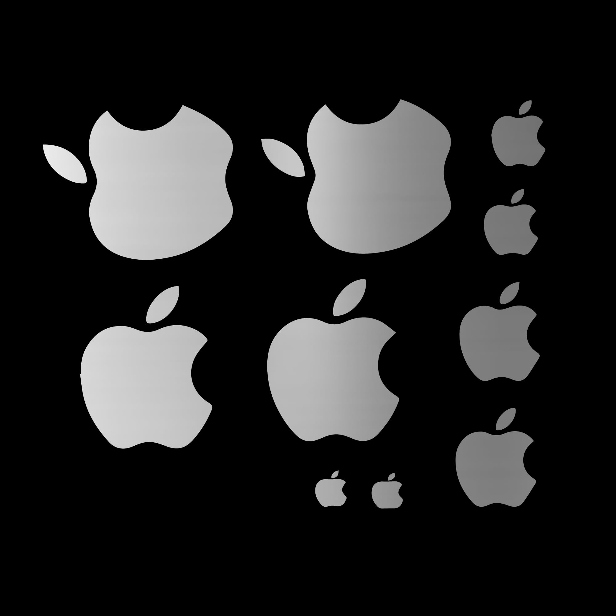 Shivoid - Apple Logo Combo Pack for Mobiles, Laptops, Desktops, Ipads (Different Sizes) (Pack of 10) (Silver Chrome Glossy) (B0CVQW5H4M) Amazon Price History, Amazon Price Tracker