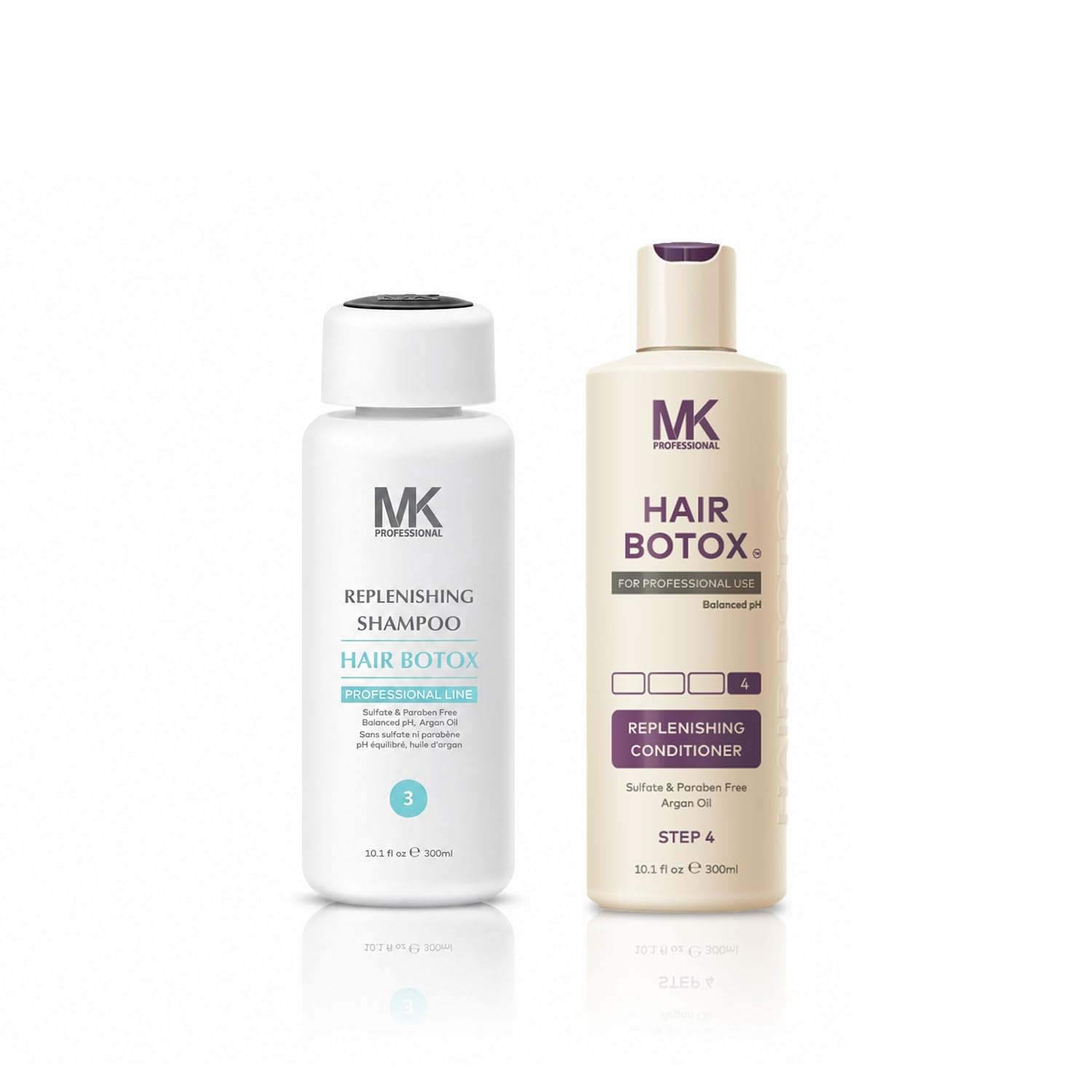 MK Professional Hair BTX Replenishing Shampoo and Conditioner Combo 300ml Each, Argan Oil Hair Care for Moisturizing and Smoothing, Colour Safe, Sulphate and Paraben Free for Men and Women, All Hair Type-image-19
