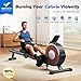 MERACH Rowing Machine for Home Gym, Magnetic Rower with 16 Levels of Quiet Resistance, Dual Slide Rails, 158 kg Weight Capacity, App Compatible (Magnetic)