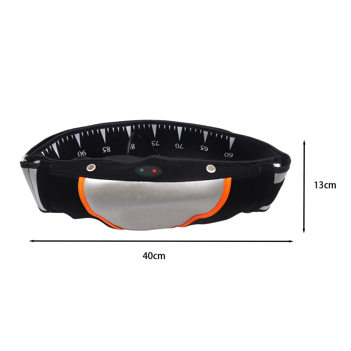 Riven Cinturón de masaje multifuncional con motor de vibración y controlador de calor de 3 niveles para abdomen, brazos, glúteos y muslos (130 cm).
