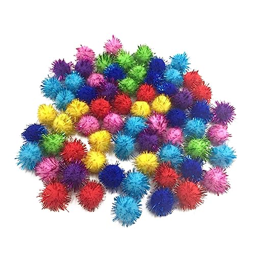 NUOBESTY 200stücke Lametta-pom-pom-Kugeln Lametta-Kugeln Verschiedene...