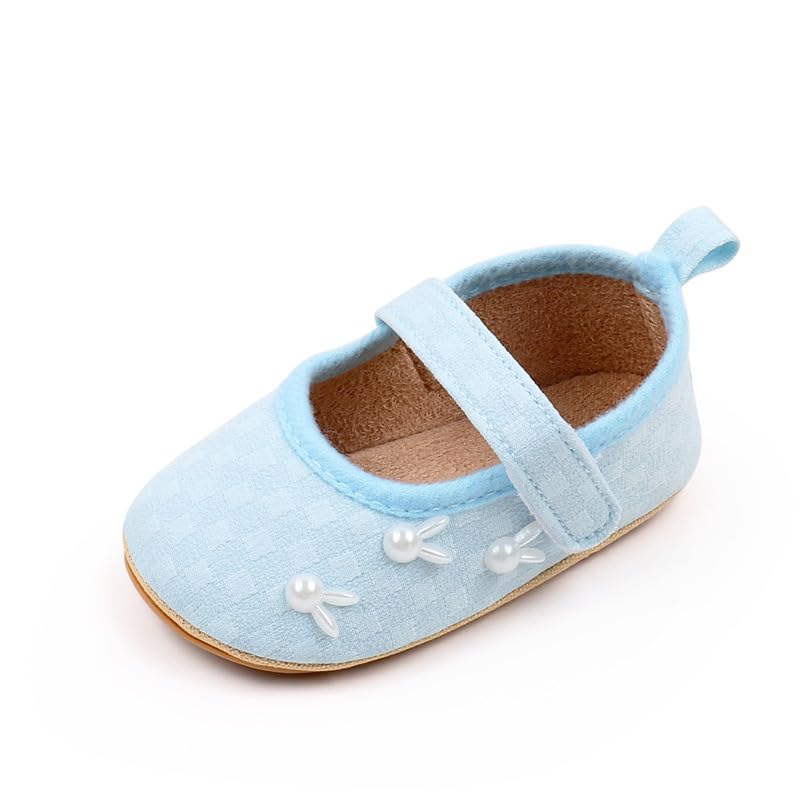 Baby Girls Mary Jane Shoes Anti-Slip Rubber Sole Toddler Princess Flats4