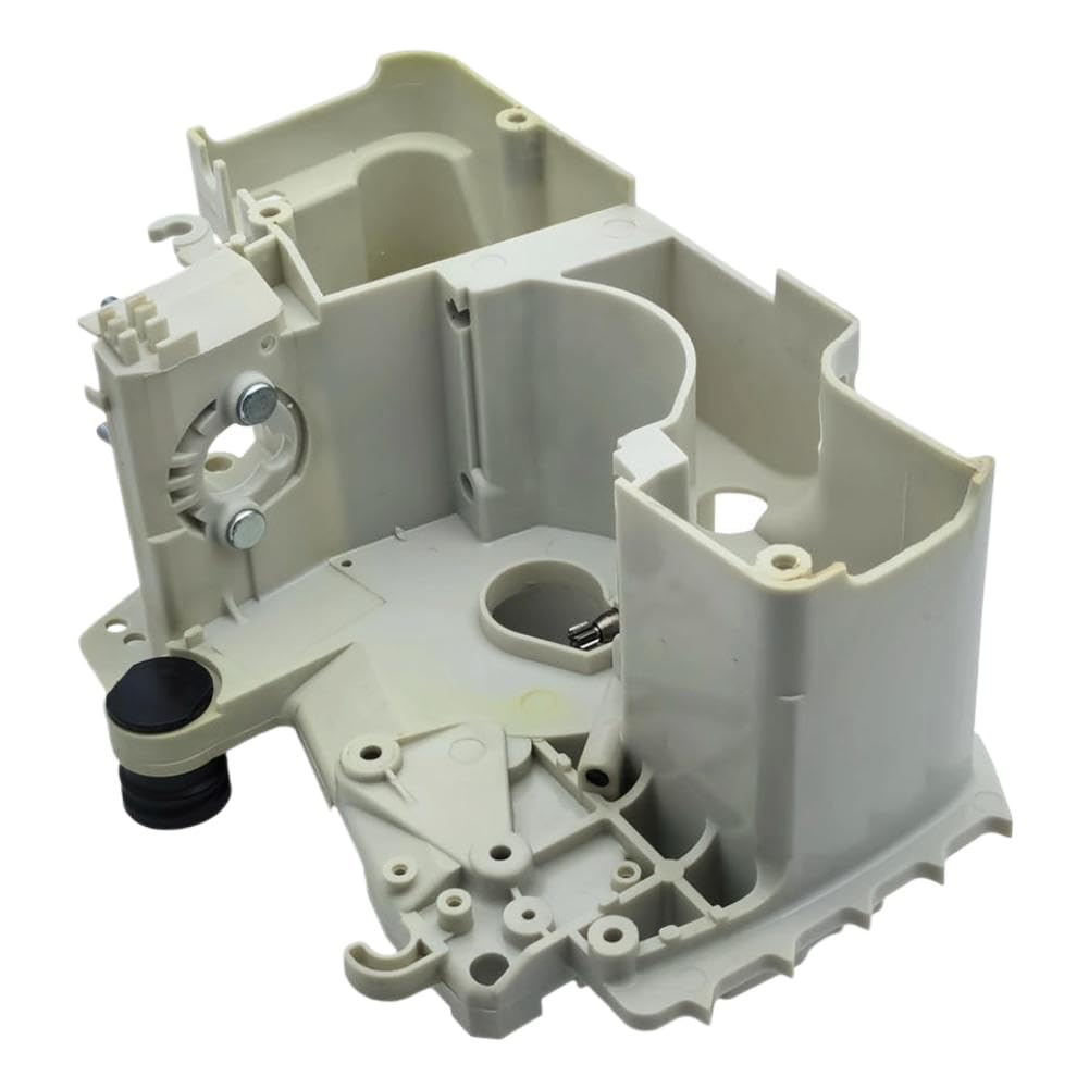 Carcasa del motor del cárter con ajustador del tensor de cadena Compatible con motosierra MS170 MS180 MS 170 180 017 018