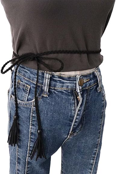 Decorative Braided Tassel Belt, Bohemian Waist Rope Chain for Dress, Women's Fashion Accessory4