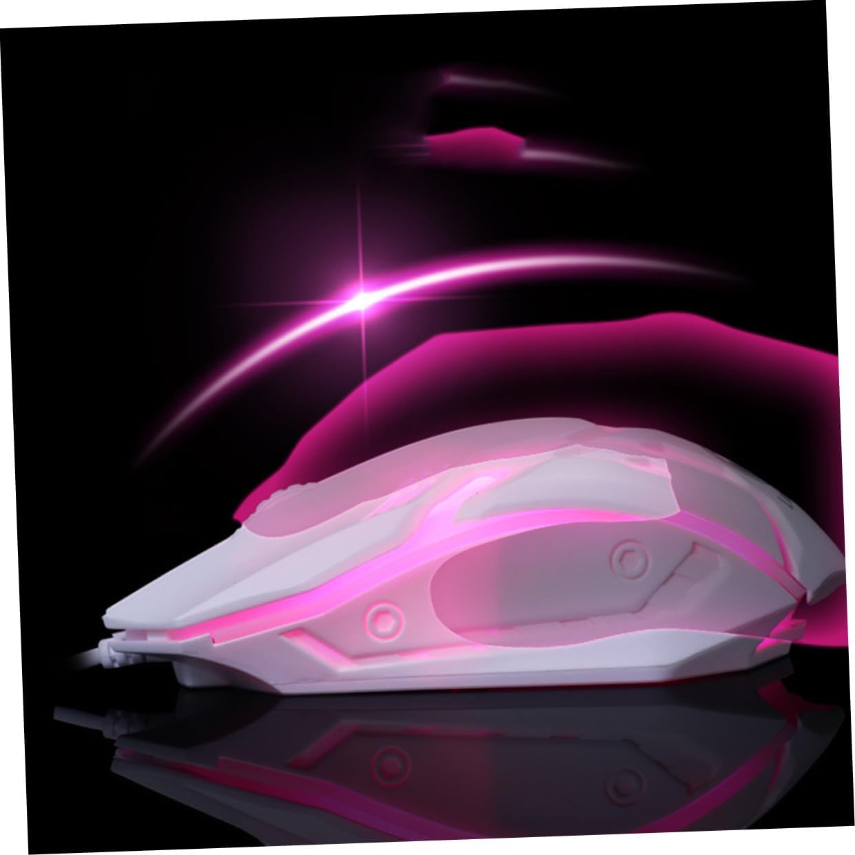 KICHOUSE Ergonomic Wired Gaming Mouse Backlit Mouse Cable for/Desktop Material for Friends image 3