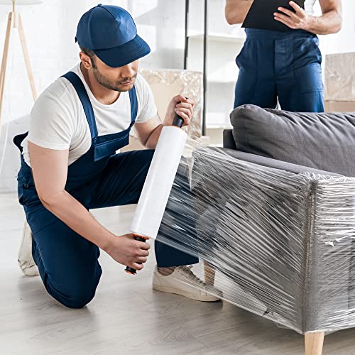 JARLINK Stretch Film, 15 Inch x 1000 Feet Shrink Wrap for Pallet Wrap, Industrial Strength Stretch Wrap with Handles, Moving Wrapping Plastic Roll, 60 Gauge, 2 Pack, Clear by JARLINK - Image 7