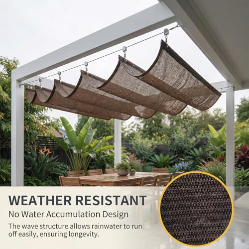 Voile d'ombrage rétractable couverture extérieure terrasse jardin U