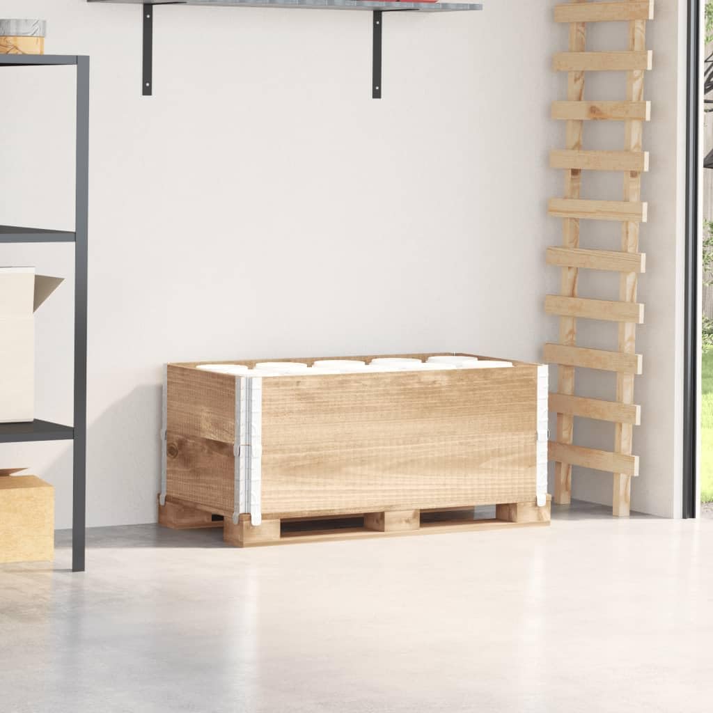 Paletten-Aufsatzrahmen 2 Stk. 100x50 cm Massivholz Kiefer stapelbar klappbar für Lagerung Transport und Ladungssicherung in Werkstatt Logistik und Versand