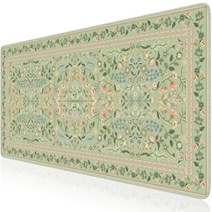 iCasso Tapete de escritorio para teclado y mouse, alfombrilla grande para mouse, alfombrilla de escritorio, alfombrilla de mouse grande antideslizante con bordes cosidos para computadora de escritorio