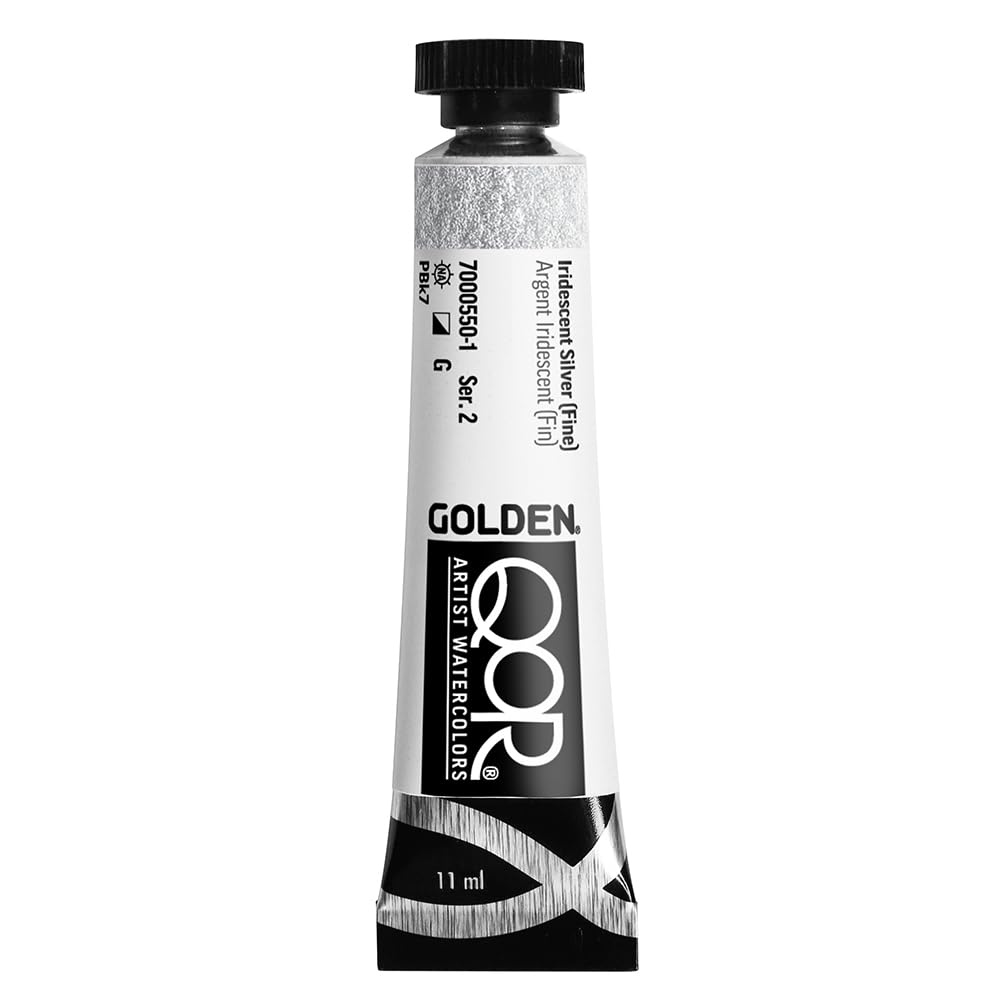 Qo W/C 11ml iridiscente de plata fina para bellas artes