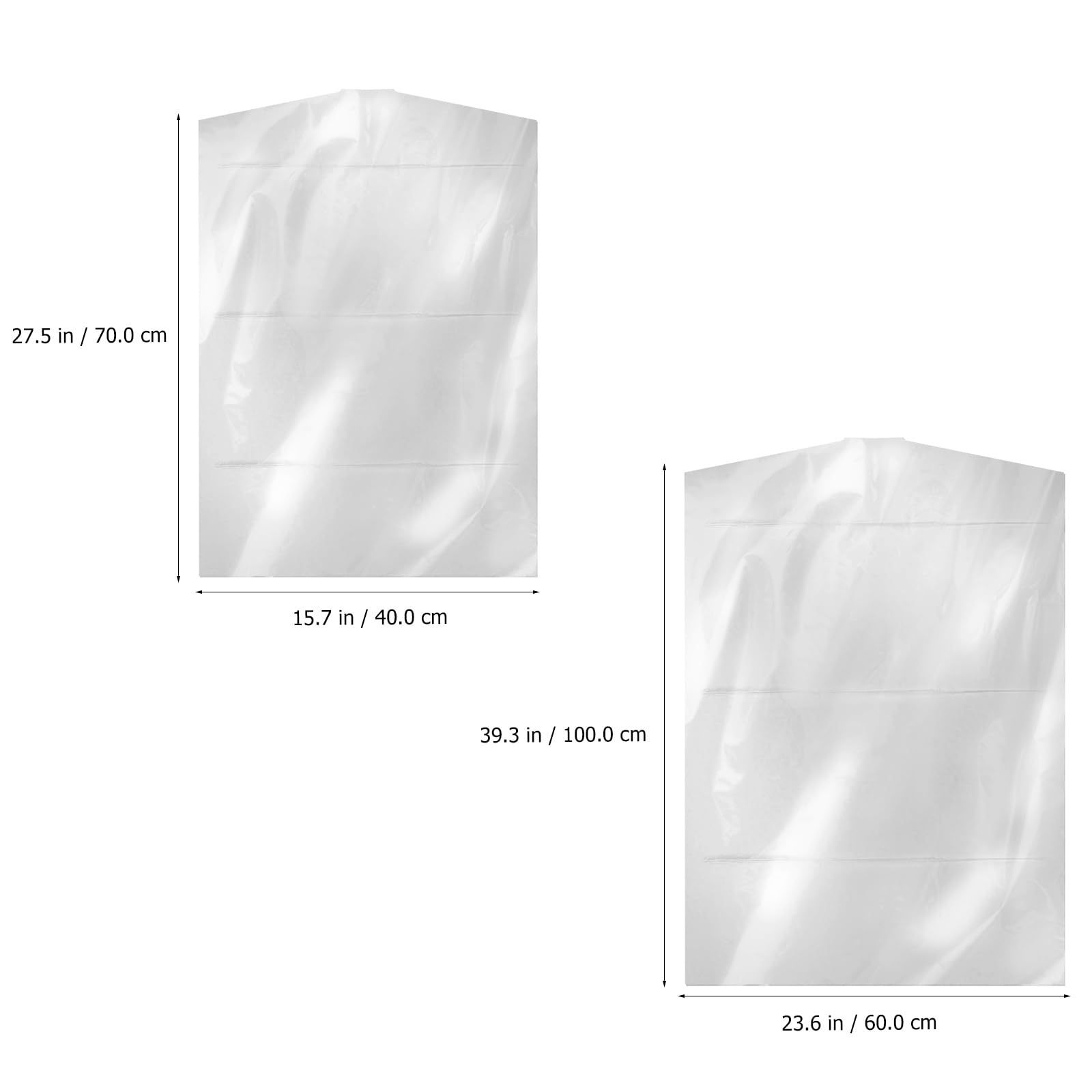 40 Stück Transparente Kleidersäcke – 60x90 Cm Aufbewahrung Für Kleidung & Reinigung