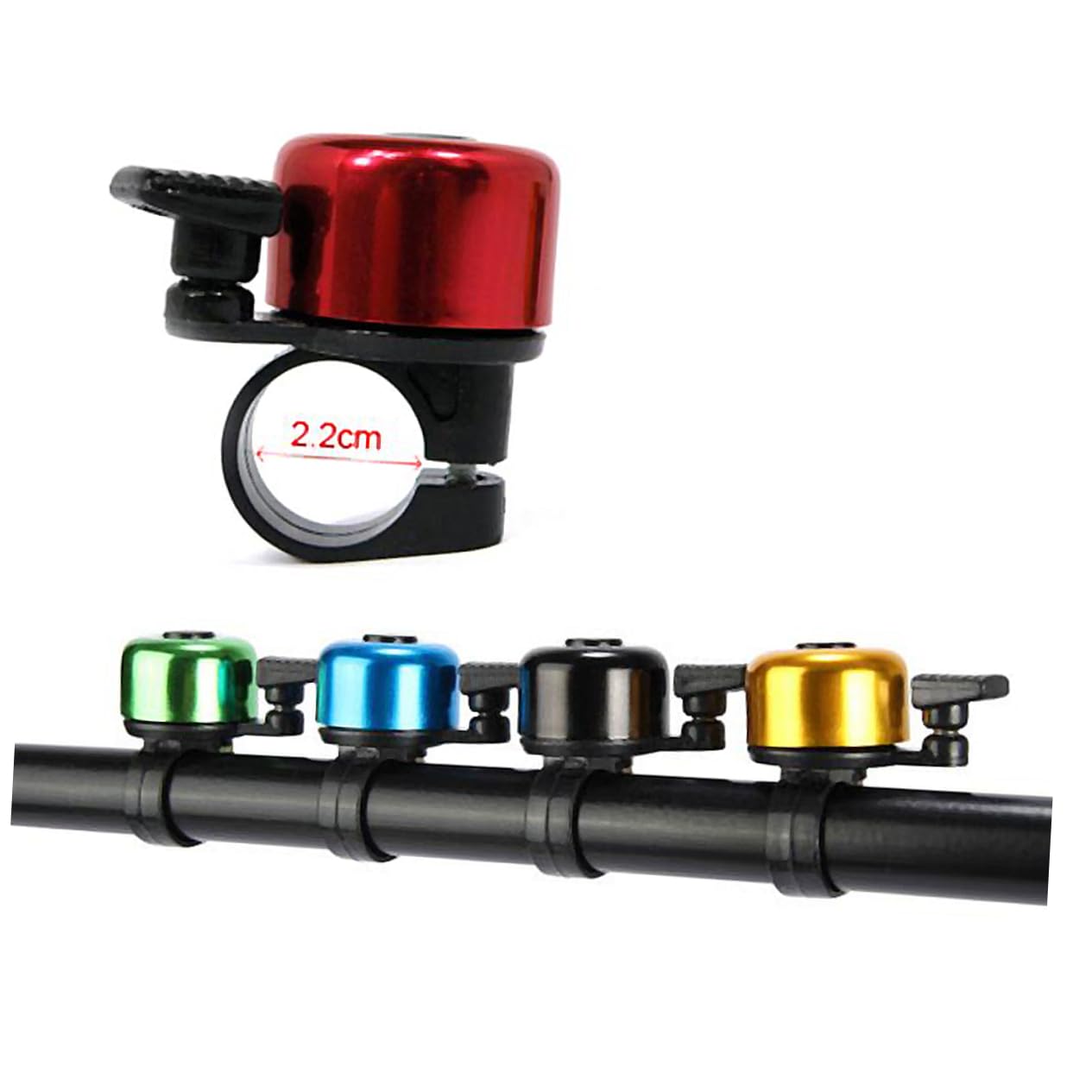 Toddmomy 10Pcs Thumb Press Aluminum Alloy Bike Bell Loud Practical Horn for Bicycle Accessories Fits Handlebars Random Color for Cycling Enthusiasts