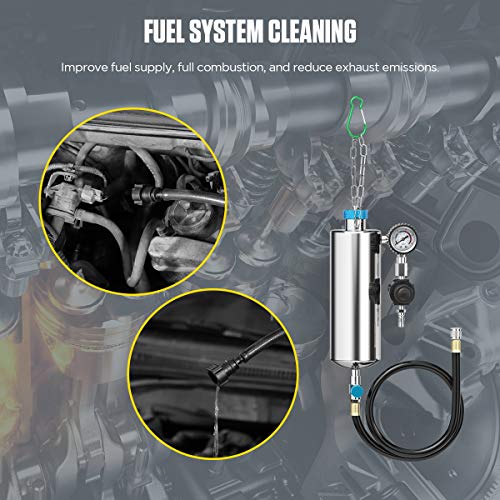 Autool Fuel Injector Cleaner Kit Fuel System Cleaner, Non-Dismantle Fuel Injector Cleaner Tester 1000Ml 150Psi Automotive Intake Valve Manifold Throttle Body Catalytic Converter Cleaner #TOP1