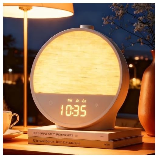 Vivilumens Sunrise Alarm Clock, Gentle Wake-Up Light & Sound Machine, Dual Alarms for Heavy Sleepers Adults, Natural Sounds, RGB Mood Light, Dimmable Bedside Night Lamp Ideal for Bedroom & Gifts
