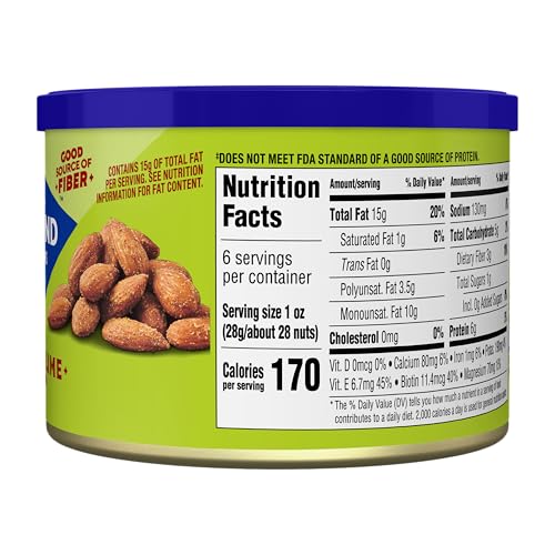 Image of Blue Diamond Almond Chile n' Lime Flavored Tangy Snack Nuts, Non-GMO, Kosher, No Gluten Ingredients or Artificial Flavors, Great Size for On-The-Go, Lunch, Kids and Adults, 6 oz. Can
