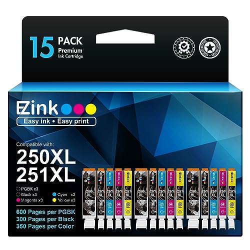 EZ Ink (TM Compatible Ink Cartridges Replacement for Canon 250 251 XL