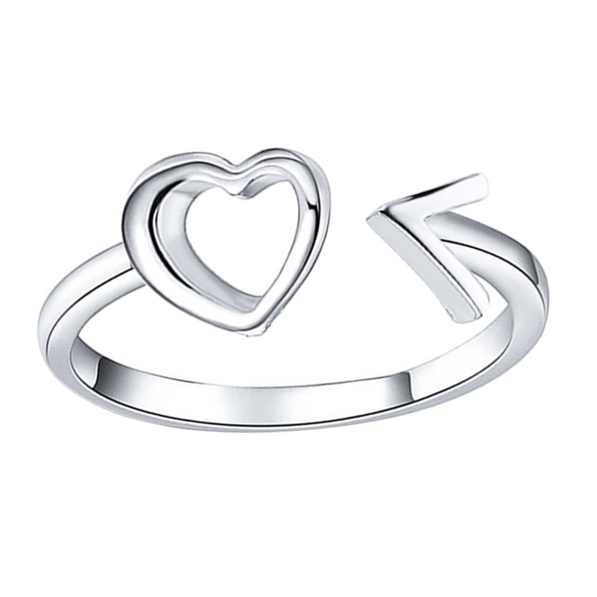 KESYOO Creative Adjustable Open Heart Ring Fashionable Hollow Design for Women for Any Occasion Trendy Open Band Ring Accessory
