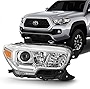 AKKON - Passenger Right Side Headlamp Fits 2016-2022 Toyota Tacoma w/o LED DRL Chrome Headlight [Halogen Models]