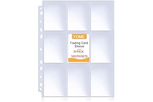 Pack of 30 Baseball Card Pages for 3 Ring Binder Storage and Display