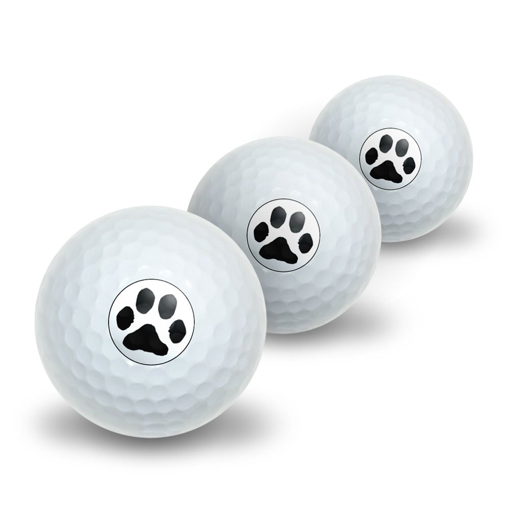 GRAPHICS & MORE Paw Print - Pet Dog Cat Novelty Golf Balls 3 Pack